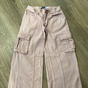 Girls Pink Cargo Pants